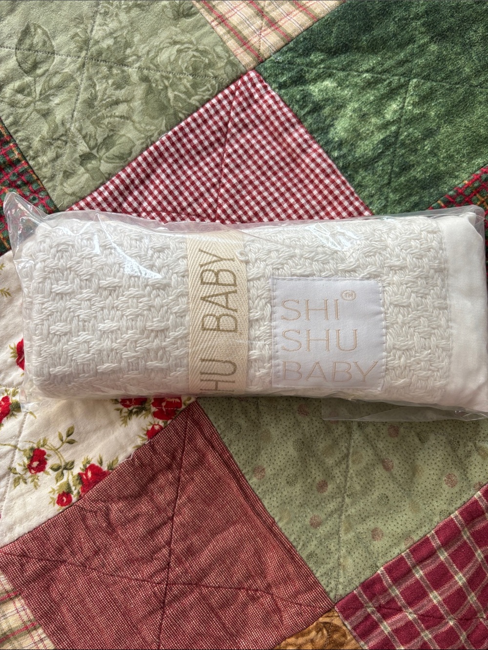 New! Shi Shu Baby cream Baby Snuggle Blanket